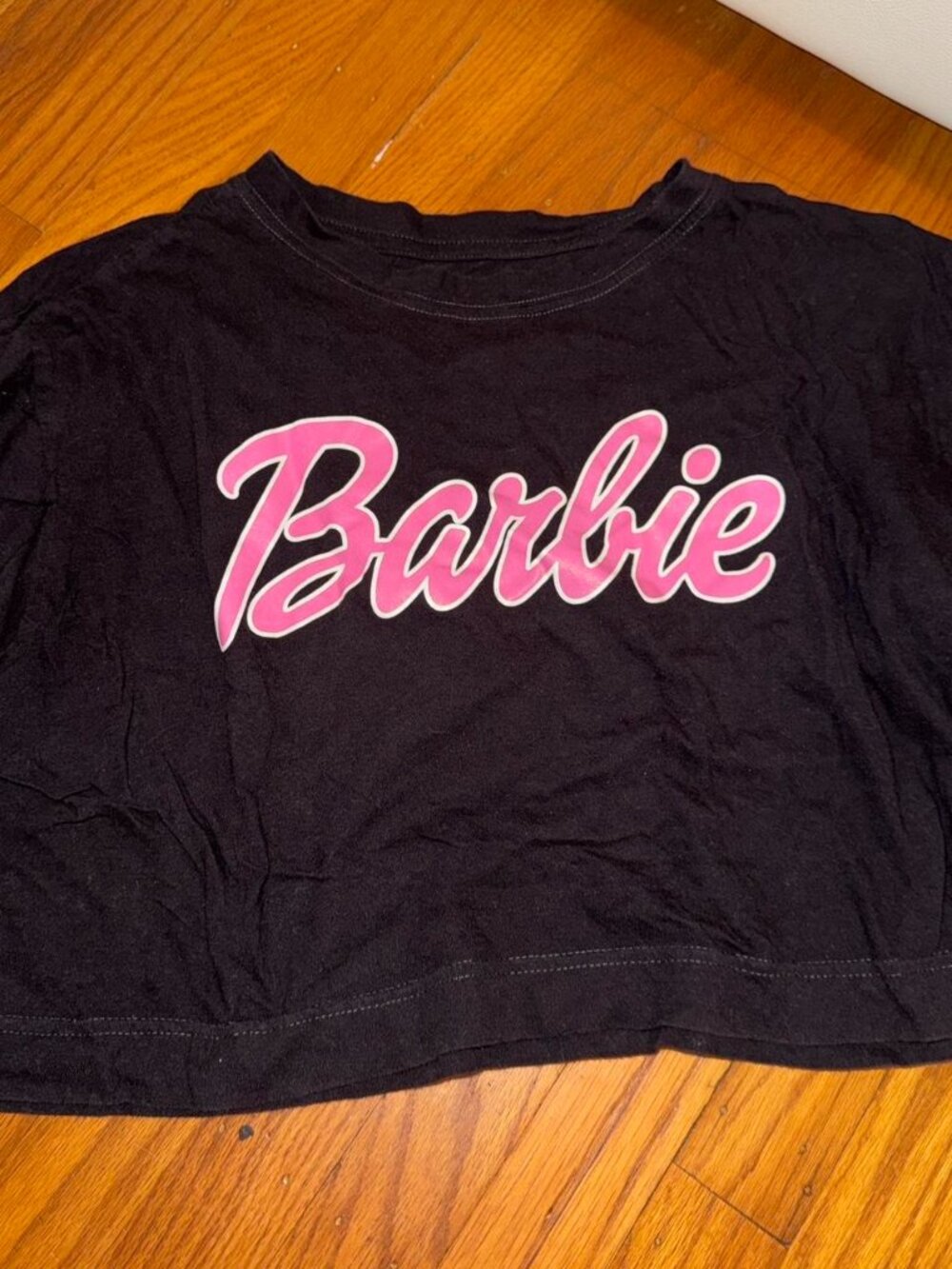 Barbie black crop top